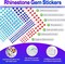 2408 Pieces Self-Adhesive Rhinestone Stickers – Set of 14 Assorted Sheets, Stick-on Gems for Parties, Face, Nails, Body, Makeup, DIY Crafts, and Card Making, 14 Colors in 3mm, 4mm, 5mm